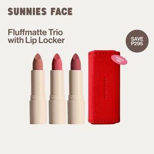 NIB Sunnies Face Fluffmatte Trio with Lip Locker
